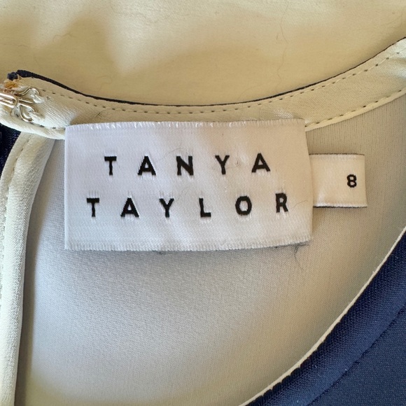 Tanya Taylor Blue and White Mini Scuba Dress - Picture 9 of 14